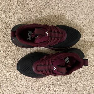 adidas Women's Black and Burgundy Shoes